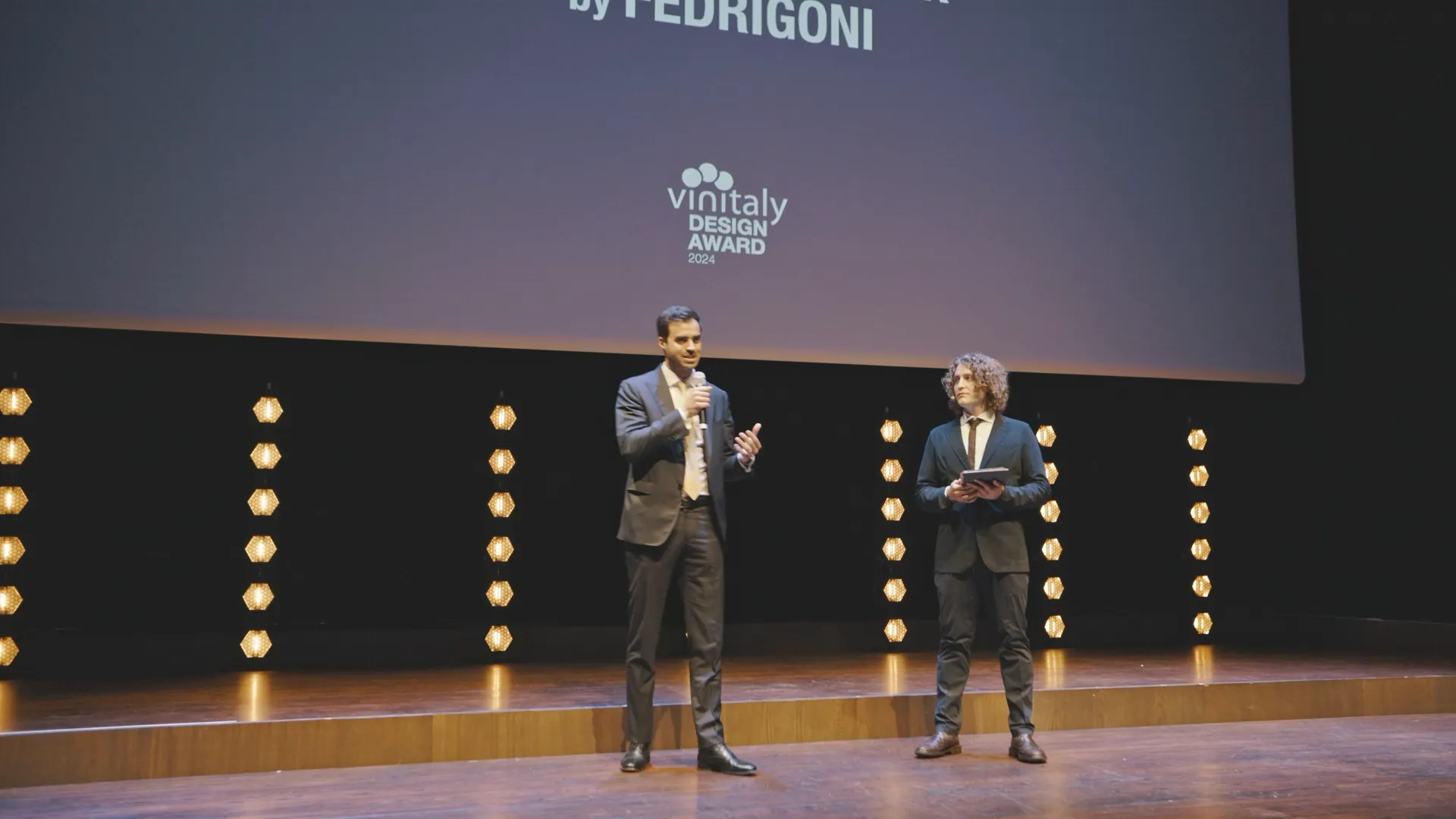 I conduttori sul palco